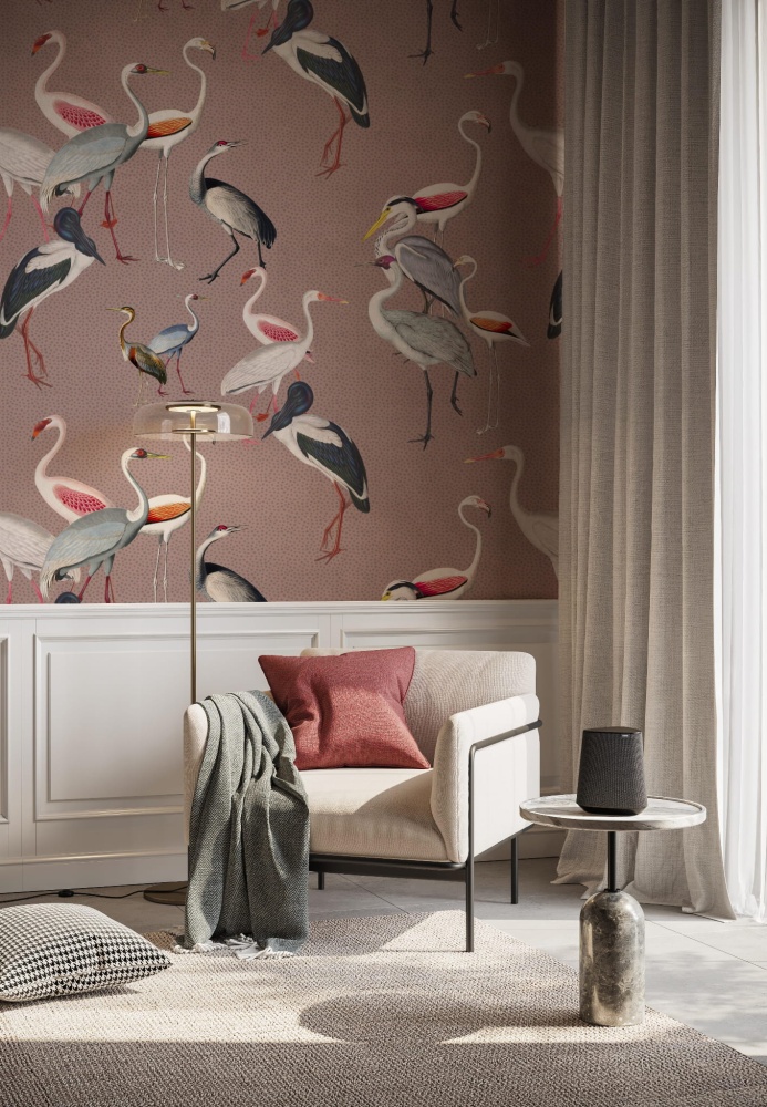 Tapeta Egzotyczne ptaki róż 4.jpg