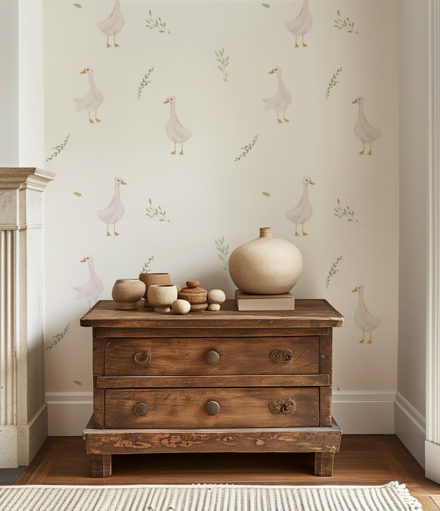 Tapeta Gęsi i listki  1.jpg