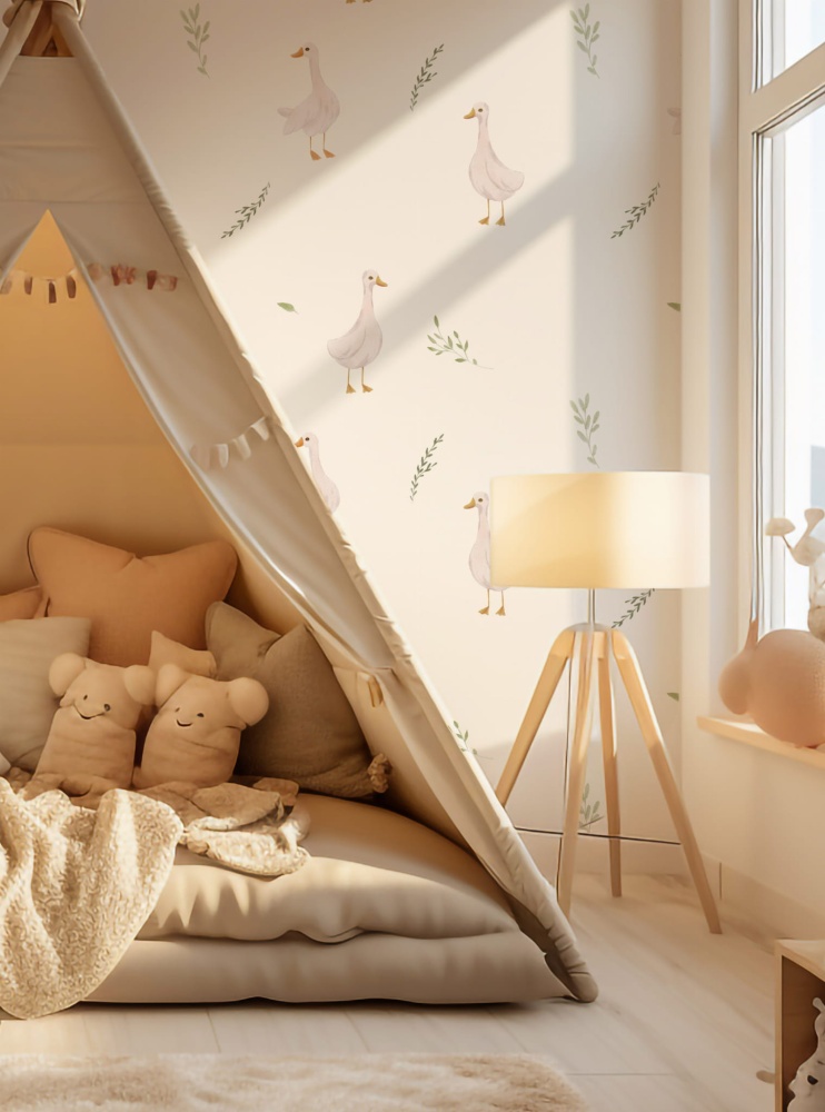 Tapeta Gęsi i listki  2.jpg