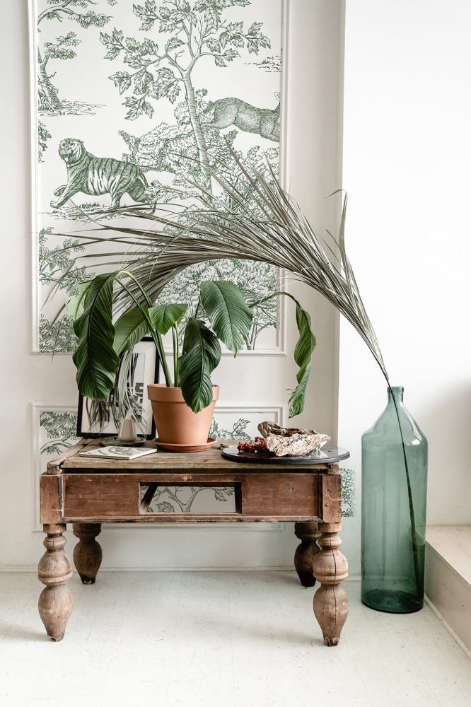 Tapeta Tygrys vintage zieleń 1.jpg