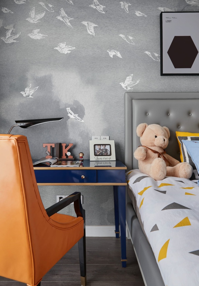 Tapeta Szkicowe ptaszki na szarym niebie D 3.jpg