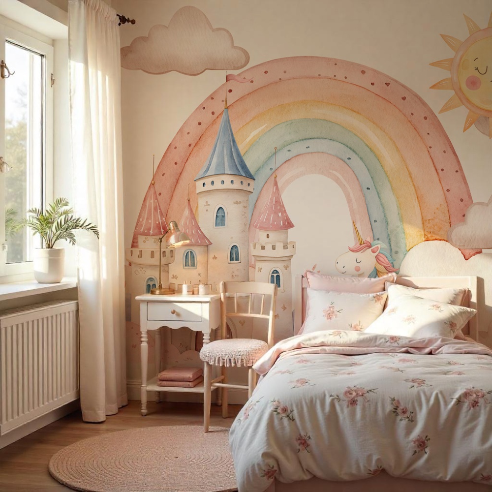 Tapeta Mural Tęcza i zamek 3.jpg