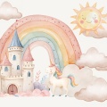 Tapeta Mural Tęcza i zamek 0.jpg