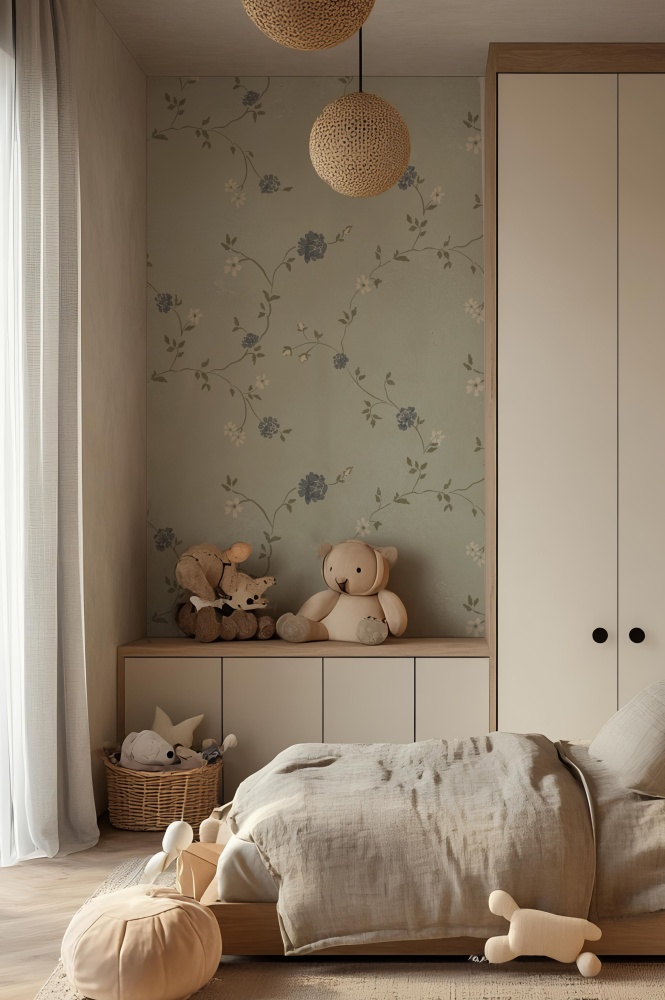 Tapeta Gałązki green KIDS  1.jpg