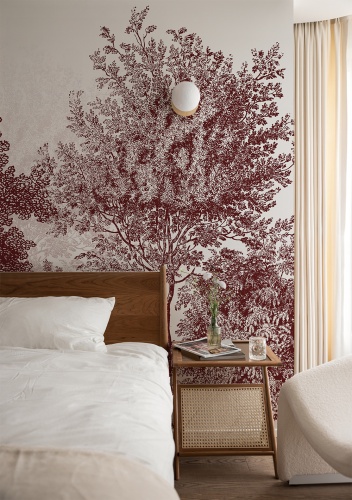 Tapeta Mural Drzewa vintage bordo 2.jpg