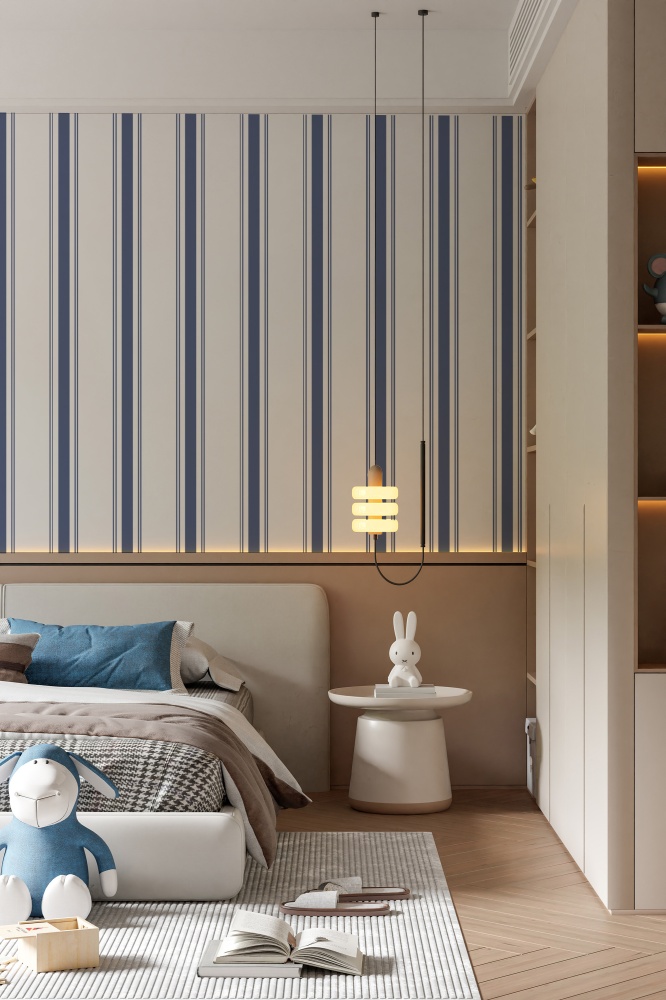 Tapeta granatowe paski kids  1.jpg