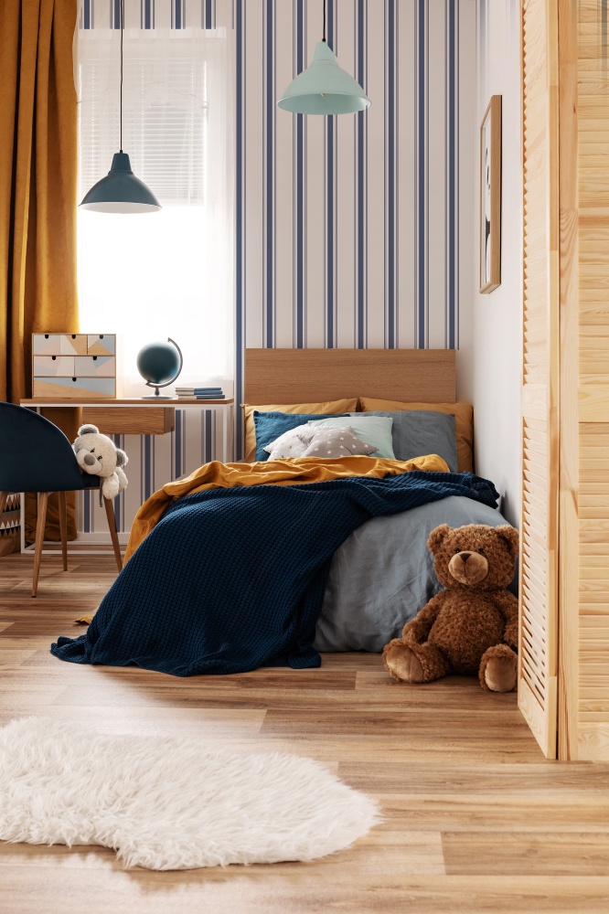 Tapeta granatowe paski kids  2.jpg