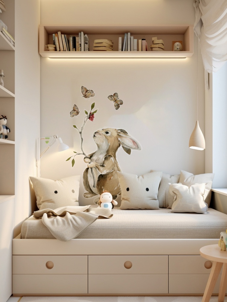 Naklejka Króliczek z kwiatkiem 1.jpg