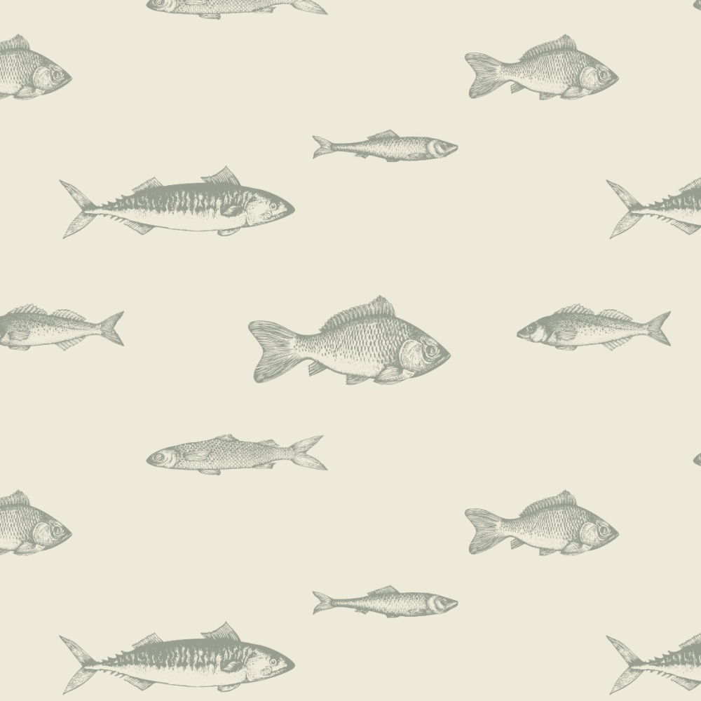 Tapeta Szkicowe rybki green 0.jpg