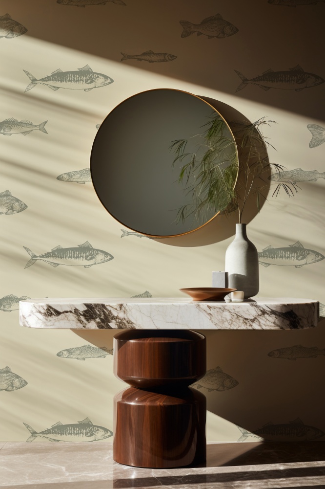 Tapeta Szkicowe rybki green 3.jpg