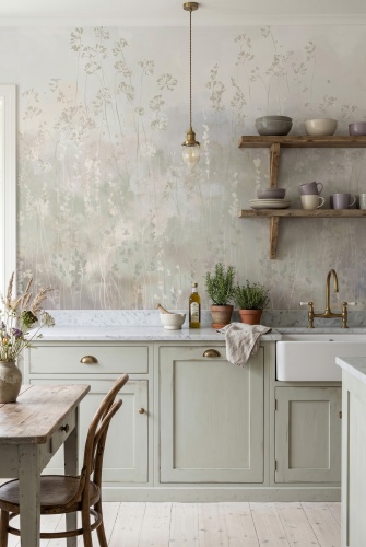 Tapeta Mural Dzikie kwiaty green 1.jpg