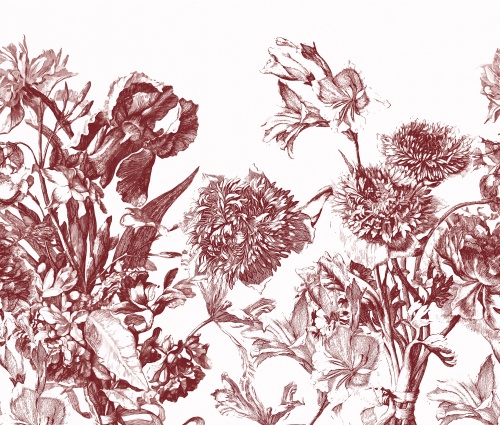 Tapeta Mural Holenderski bukiet bordo tekstura.jpg
