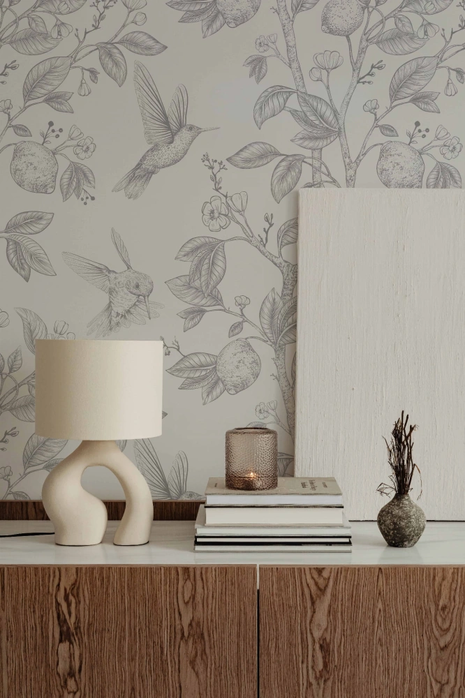 Tapeta-srebrne-kolibry-i-cytryny-1.webp