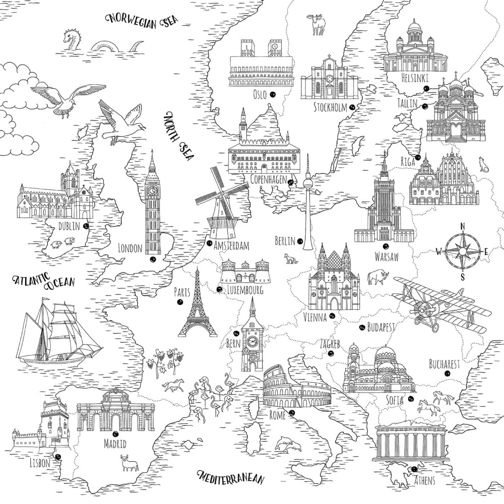 Tapeta-Mapa-Europy-1